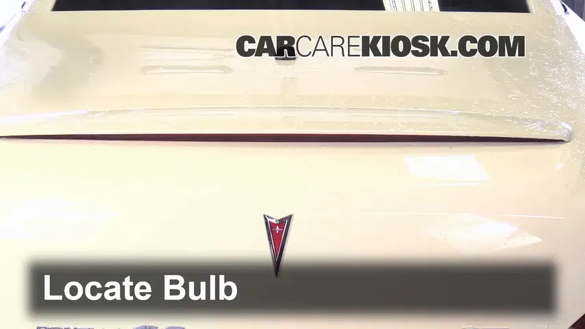 2008 Pontiac G6 GT 3.9L V6 Convertible (2 Door) Éclairage Feu de freinage central (remplacer l'ampoule)